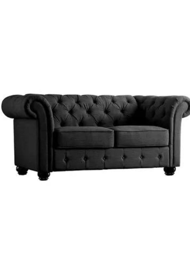 Maharat Al Bahar Chester Hill 2 Seater Fabric Sofa Black 160x80x80