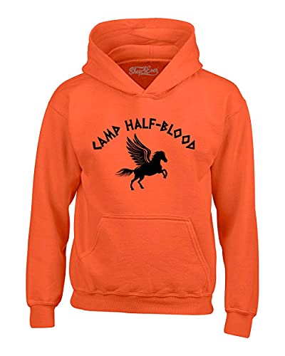 shop4ever Camp Half Blood Hoodie Demigod Hooded Sweatshirt Medium Orange 0 - Image 1