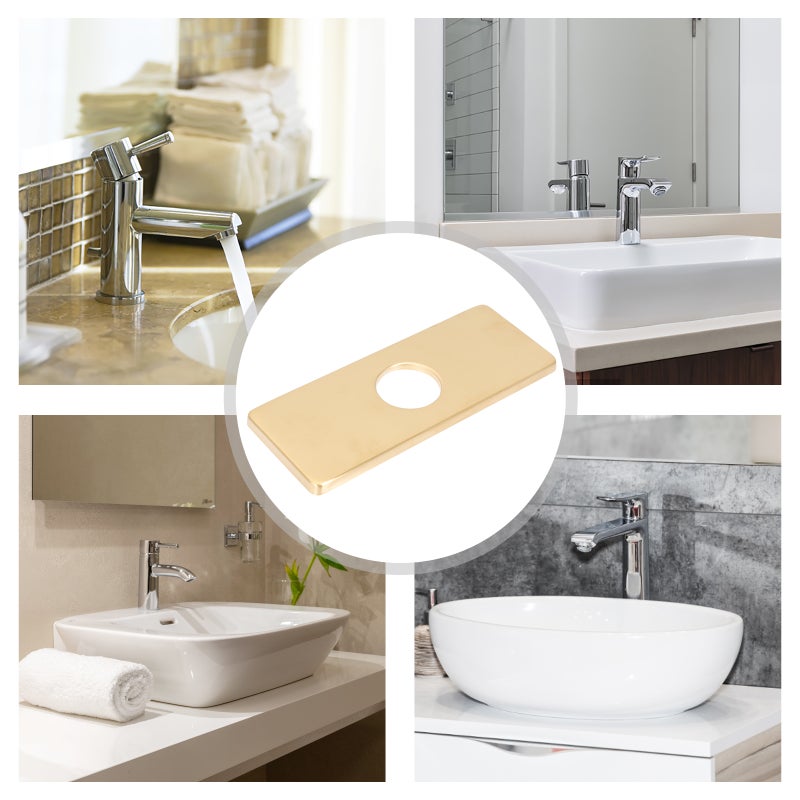 2Pcs Hole Cover Stainless Steel Deck Plate Kitchen Sink Hole Cover Bathroom Accessory - Image 4