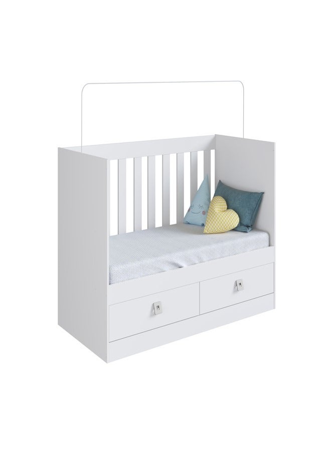 ART IN MOVEIS Baby Crib. With 2 Drawer White Color 132.6x84x63 cm - Image 2