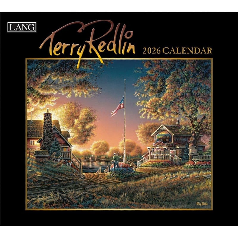 Lang Terry Redlin 2026 Wall Calendar â€“ 12-Month Calendar with Stapled Binding, Linen-Embossed Americana Art by Terry Redlin, 13.4" Ã— 12" - Image 1