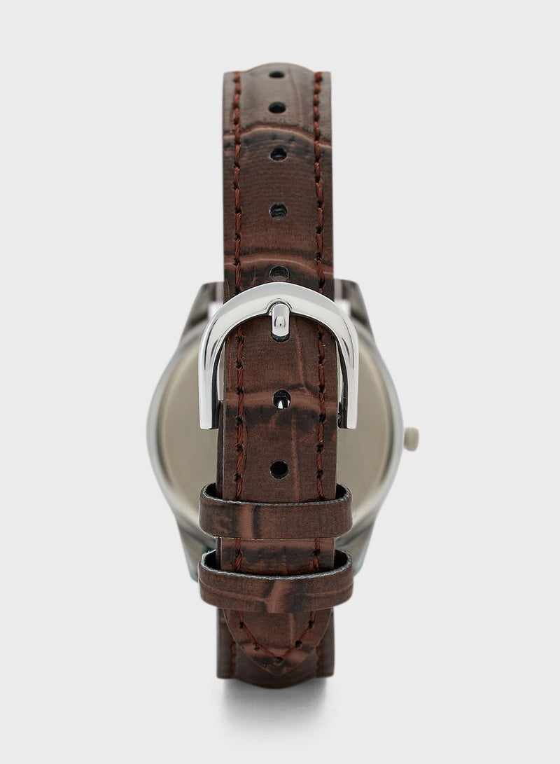 CASIO Leather Strap Analog Watch - Image 3