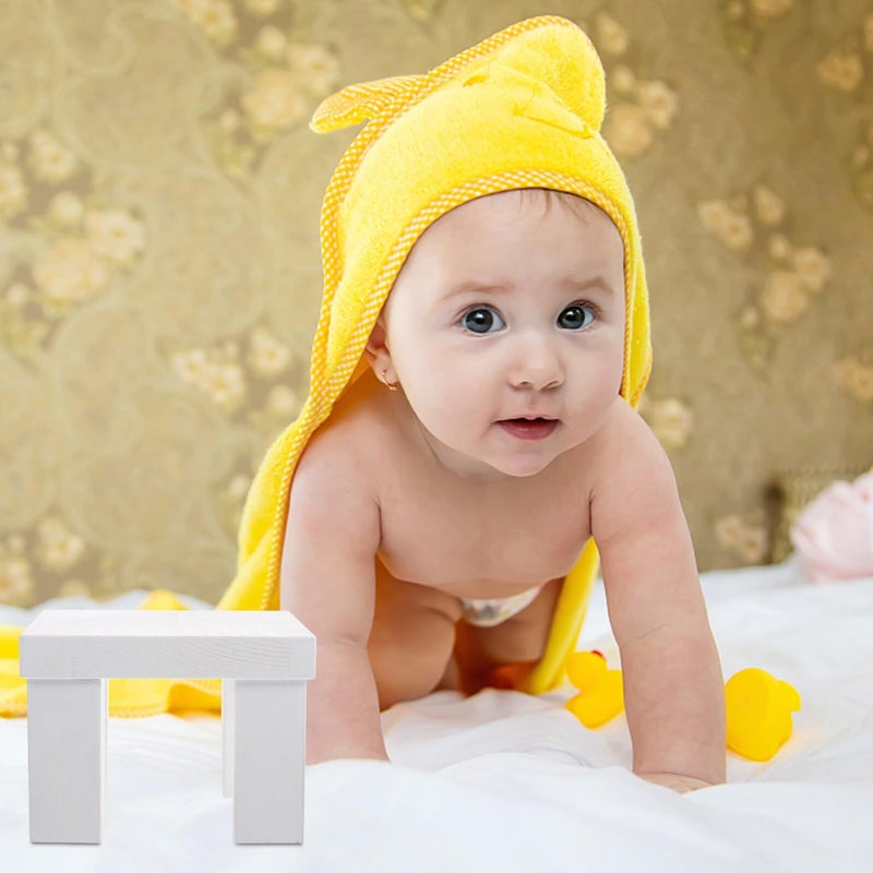 Veemoon Small Wooden Mini Stool Photography Prop for Baby - Image 3