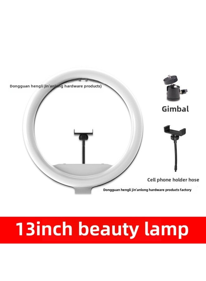 إسكدنيا معدات بث مباشر جديدة متعددة الألوان LED فائقة السطوع RGB إضاءة حلقة إضاءة تجميلية للبث المباشر ضوء التصوير الفوتوغرافي ضوء ملء الهاتف المحمول - اللون: مصباح تجميل 13 بوصة - Image 1