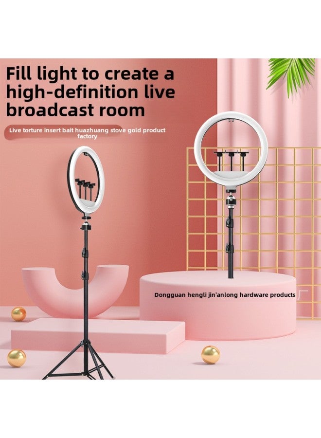 إسكدنيا معدات بث مباشر جديدة متعددة الألوان LED فائقة السطوع RGB إضاءة حلقة إضاءة تجميلية للبث المباشر ضوء التصوير الفوتوغرافي ضوء ملء الهاتف المحمول - اللون: مصباح تجميل 13 بوصة - Image 3