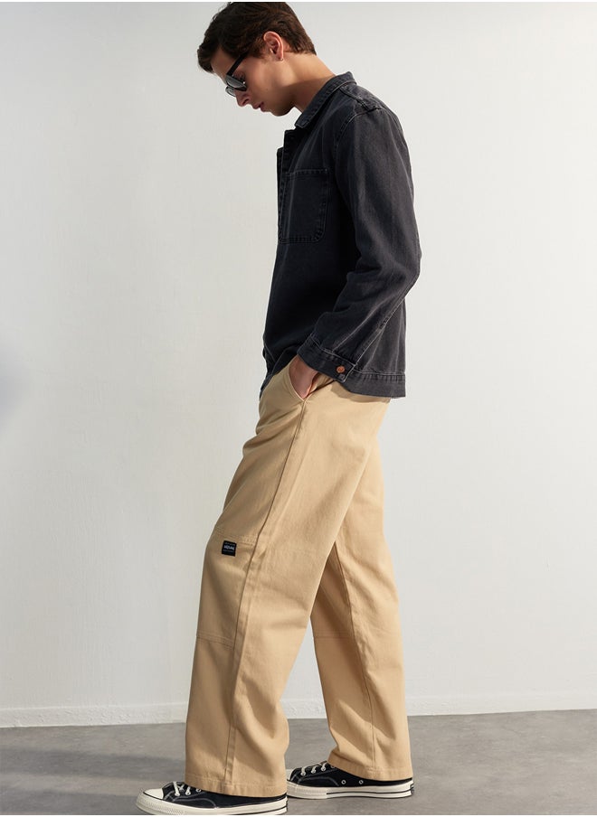 trendyol Limited Edition Premium Loose Fit Label Detailed Trousers TMNSS23PL00038  - Image 2