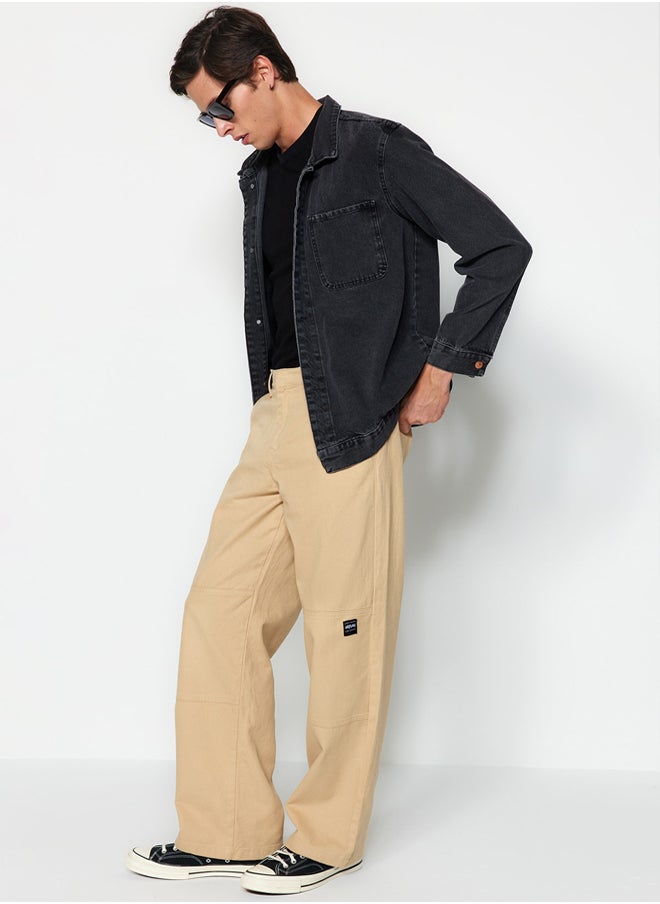 trendyol Limited Edition Premium Loose Fit Label Detailed Trousers TMNSS23PL00038  - Image 4