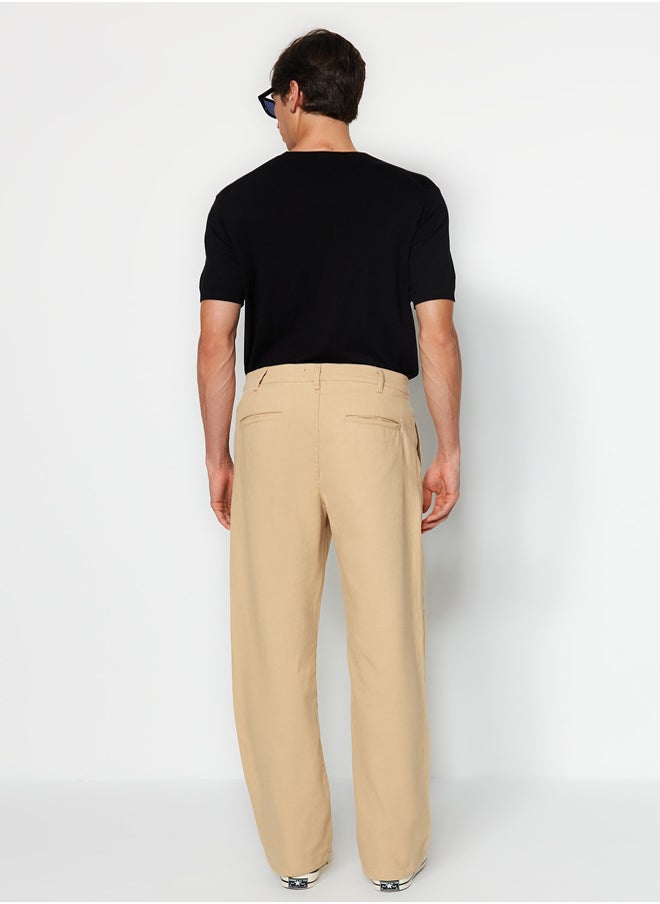 trendyol Limited Edition Premium Loose Fit Label Detailed Trousers TMNSS23PL00038  - Image 5