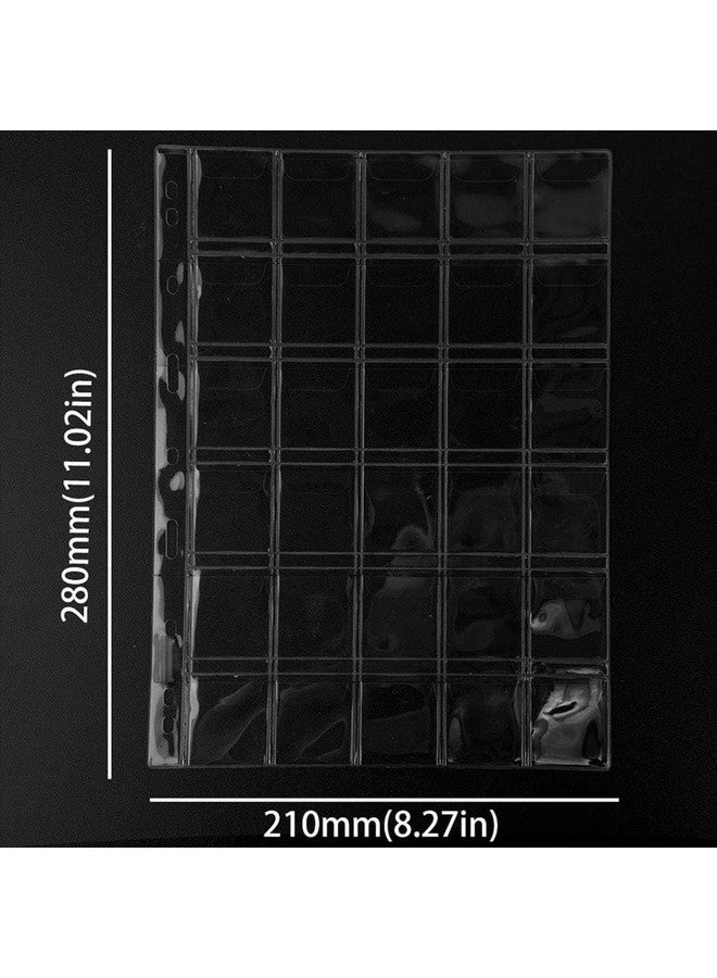 Lewano Coin Collecting Pages 30 Pockets Per Sheet (Pocket Size 3.5 * 3.5cm) Standard 9Hole Coin Pocket Inserts Collecting Sleeves for Coins (20 Sheet) - Image 3