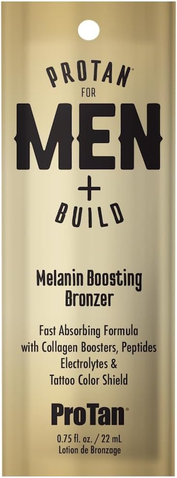 Pro Tan for Men Build Melanin Boosting Bronzer Tanning Lotion 22ml