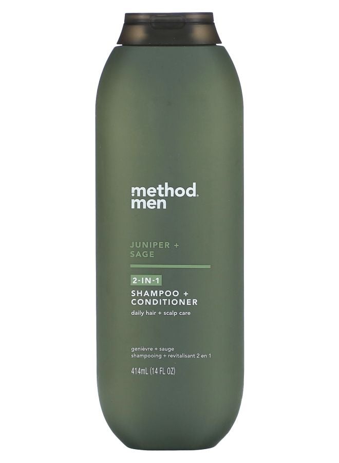 Method Men 2-In-1 Shampoo + Conditioner Juniper + Sage 14 fl oz (414 ml)