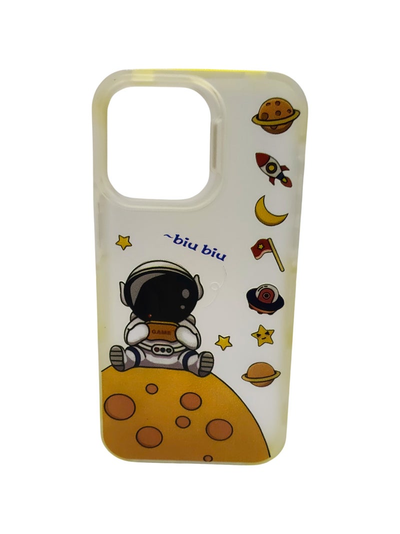 CFS Astronaut Design TPU Back Cover for Iphone 15 Pro Max - Multicolor - Image 1