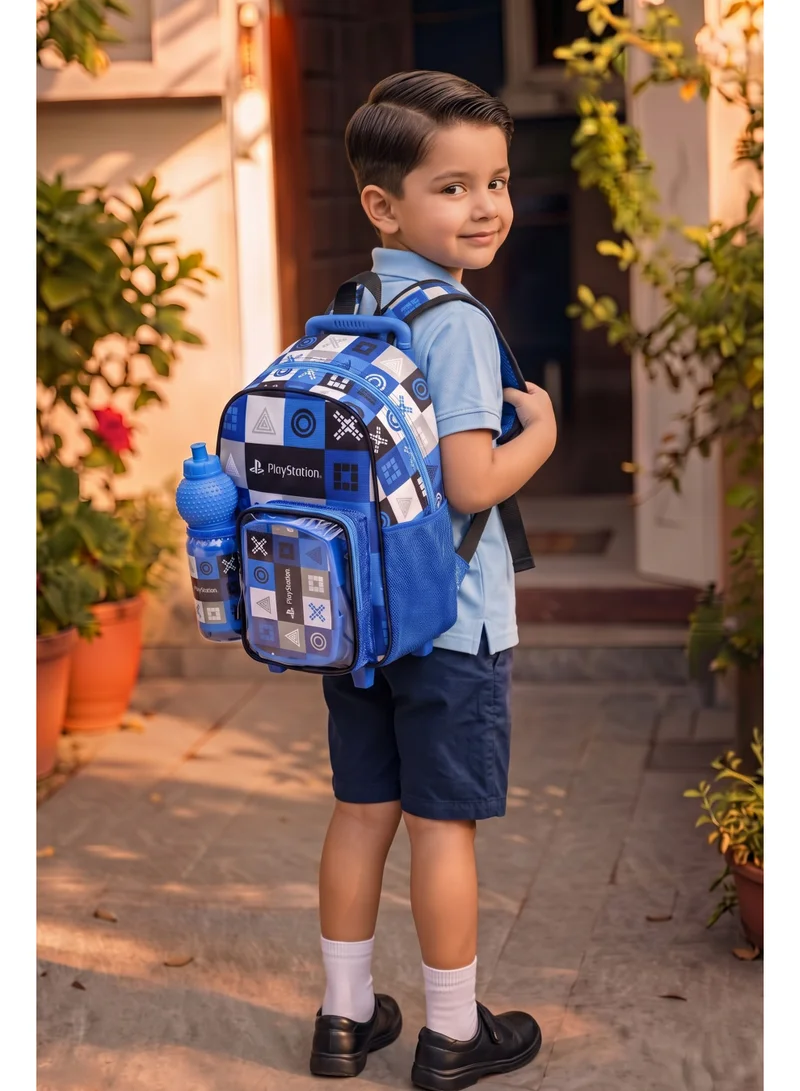 سوني Sony PlayStation Toddler 3-in-1 Trolley School Set 13" | Rolling Backpack, Lunch Box & Water Bottle | Boys School Bag