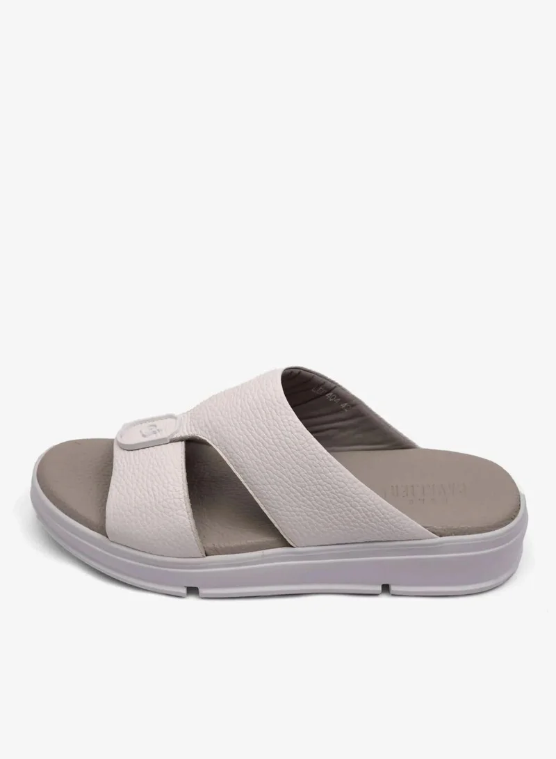 UOMO CAVALIER MENS ARABIC ITALIAN OUTSOLE SANDALS WHITE