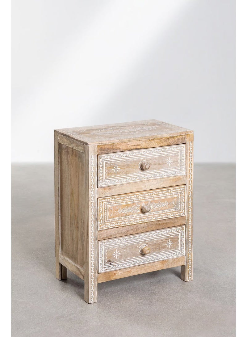 أرتيسانيا - المنزل والمعيشة قم بتنزيل طاولة السرير المصنوعة من خشب المانجو (45 × 35 سم) - Image 2