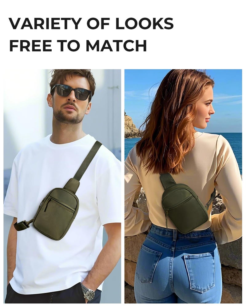 CHOLISS Small Crossbody Bags for Women and Men, Sling Backpack Travel Bag Nylon - Image 2