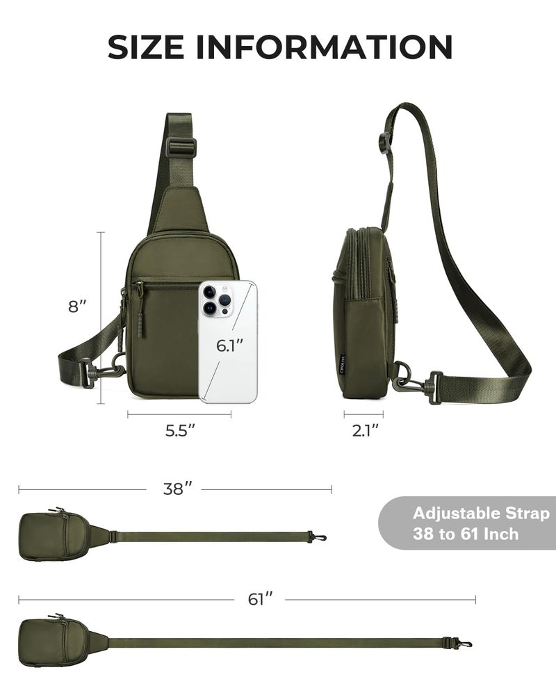 CHOLISS Small Crossbody Bags for Women and Men, Sling Backpack Travel Bag Nylon - Image 5