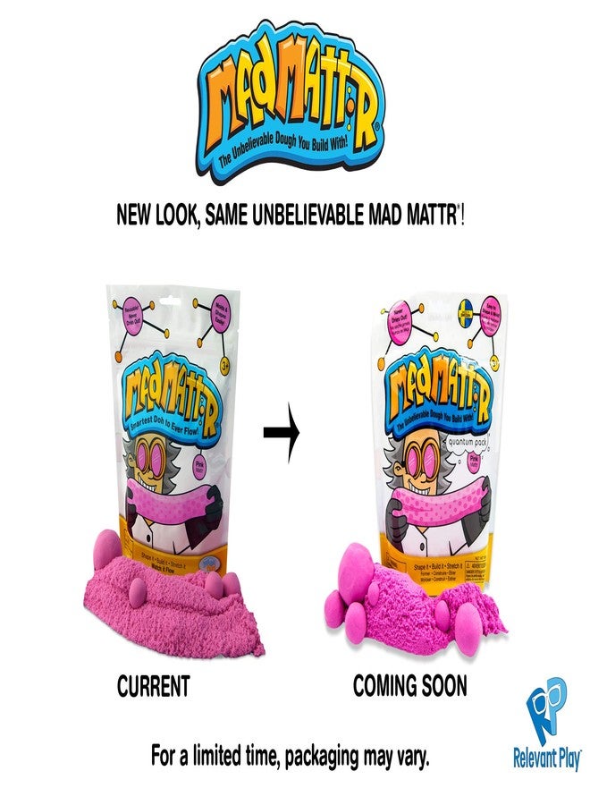 Mad Mattr - Kids Modeling Dough, 10oz (Pink) - Mess-Free Sensory Play to Reduce Screen Time - Dough Sticks to Itself, Not Carpet or Clothes - Non-Toxic, Never Dries Out, Ages 3+, Made in Sweden - Image 4