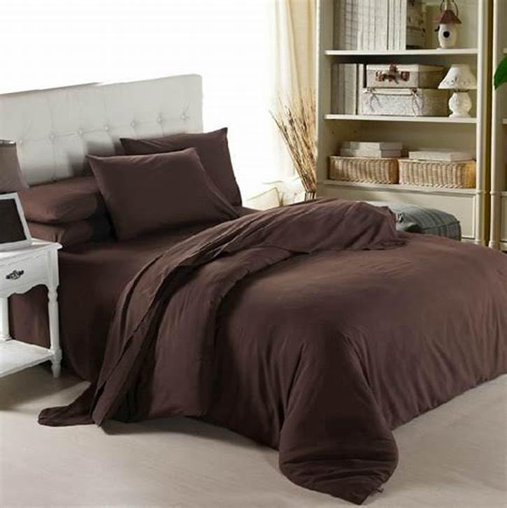 S&S Sands® Super Soft Double Bed Woollen Quilt Cover, 310TC Warm Duvet Cover, Woolen Duvet Cover/Rajai Cover/Blanket Cover/Quilt Cover King Size=90x100 Inches, Winter Blanket Cover (Chocolate) - Image 1