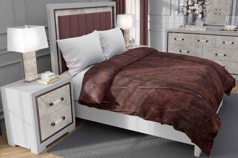 S&S Sands® Super Soft Double Bed Woollen Quilt Cover, 310TC Warm Duvet Cover, Woolen Duvet Cover/Rajai Cover/Blanket Cover/Quilt Cover King Size=90x100 Inches, Winter Blanket Cover (Chocolate) - Image 2