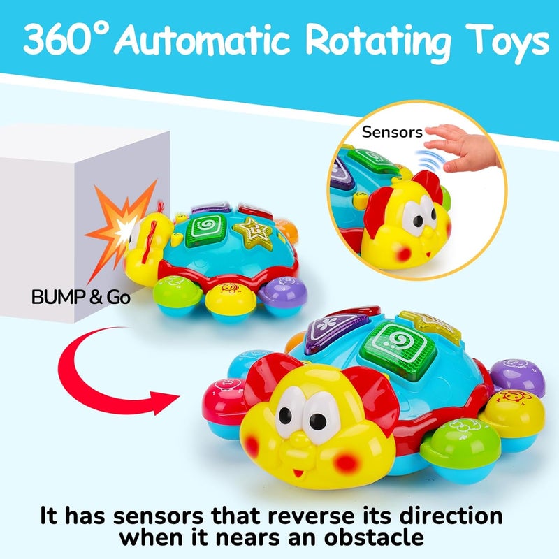 AugToy Baby Crawling & Walking Toy, Musical, Light Up, Bilingual Learning, 6-12 Months, Baby Boy Girl, Tummy Time, Easter Gift - Image 4