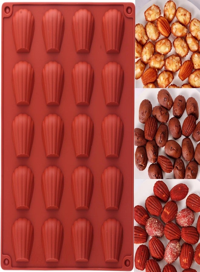 YIMINGMOLD قوالب سيليكون YIMINGMOLD ذات 20 تجويفًا لصنع كعكات المادلين والشوكولاتة والحلوى - Image 1