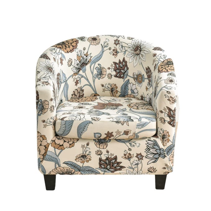2 PIECE CLUB CHAIR SLIPCOVER PRINTED TUB CHAIR SLIPCOVER ARMCHAIR COVERS SOFT PRINTED ROUND BARREL CHAIR COVERS COUCH COVERS WITH ELASTIC BOTTOM FOR BAR COUNTER LIVING ROOM09