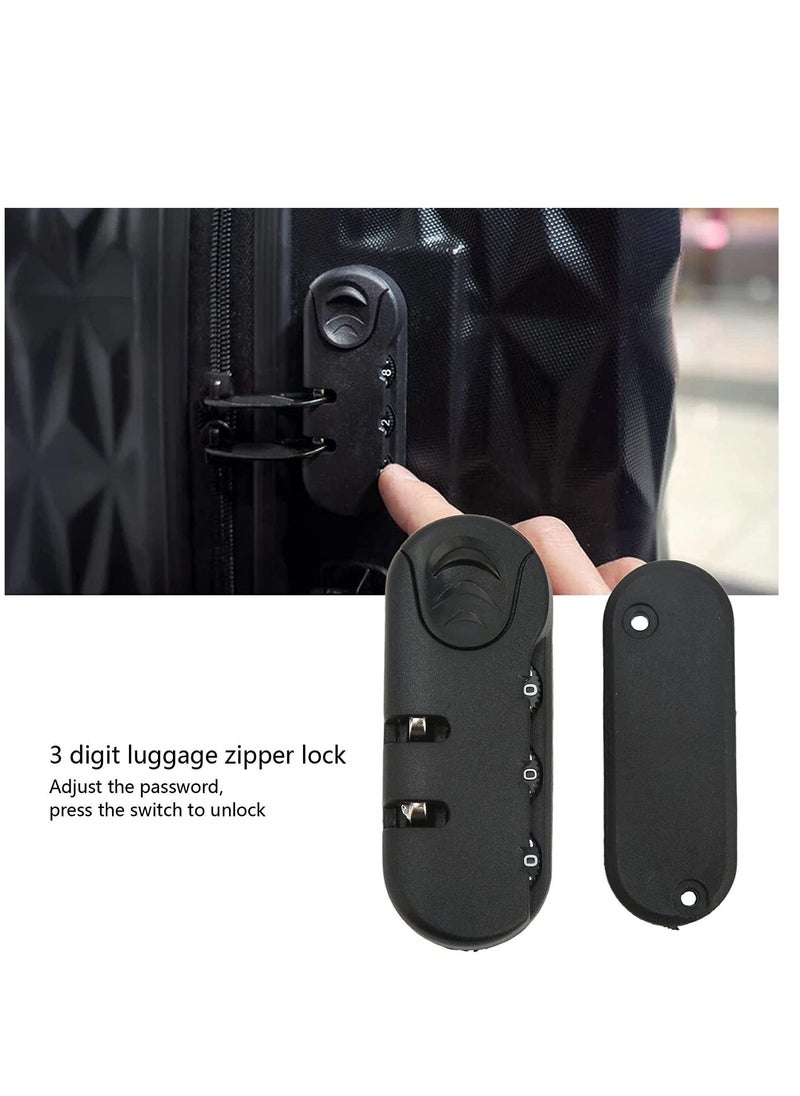 SYOSI - Luggage Password Lock 3 Digit Password High Security Frosted Texture Replacement Code Combination Travel Luggage Lock for Suitcases Travel Cases Tool Boxes 4 PCS - Image 1