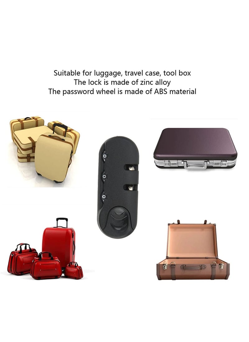SYOSI - Luggage Password Lock 3 Digit Password High Security Frosted Texture Replacement Code Combination Travel Luggage Lock for Suitcases Travel Cases Tool Boxes 4 PCS - Image 1