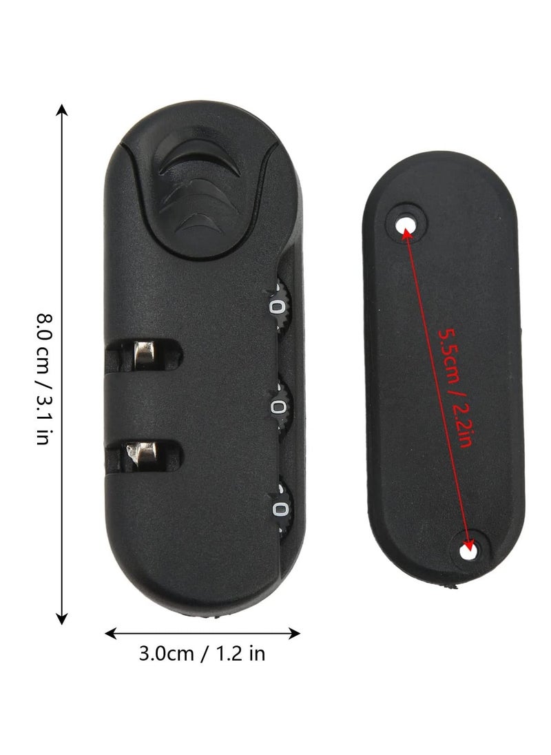 SYOSI - Luggage Password Lock 3 Digit Password High Security Frosted Texture Replacement Code Combination Travel Luggage Lock for Suitcases Travel Cases Tool Boxes 4 PCS - Image 1