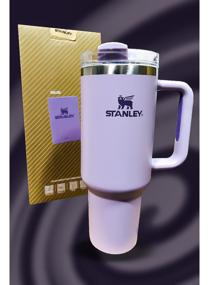 Stanley 40oz Tumbler Limited Edition Stainless Steel Travel Mug with Reusable Straw BPA Free Eco Friendly and Dishwasher Safe Leakproof FlowState Lid Double Wall Vacuum Insulated Keeps Drinks Hot for 16 Hours and Cold for 24 Hours Slim Base Fits Most Car Cup Holders with Durable Ergonomic Handle for Travel Office and Outdoor Use - Image 2