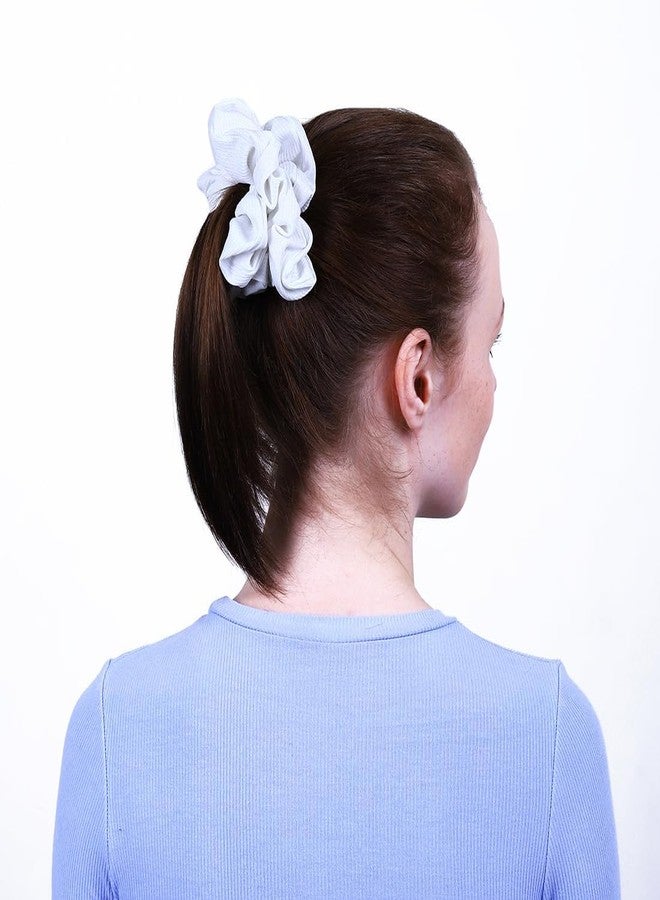 FICTIOUS Hair Scrunchie with Geometric and Dotted Pattern - Soft Fabric Hair Accessory for Women and Girls | Suitable Every Hair Type | Anti-Hair Breakage | Stylish and Comfortable Hair Accessories ( Multicolor and design ) (6 PC) - Image 3