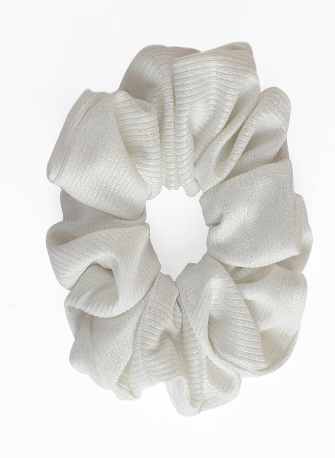 FICTIOUS Hair Scrunchie with Geometric and Dotted Pattern - Soft Fabric Hair Accessory for Women and Girls | Suitable Every Hair Type | Anti-Hair Breakage | Stylish and Comfortable Hair Accessories ( Multicolor and design ) (6 PC) - Image 1