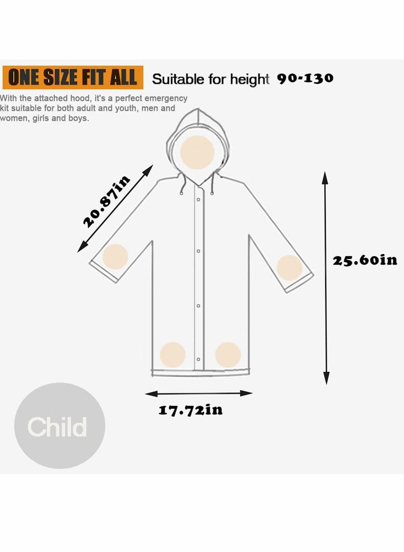 Y&D Children's raincoats, Cartoon Kids Rain Jacket, Blue CarGirls Hooded Poncho Outdoors Transparent Raincoat Student Suit Waterproof Durable Windbreaker (Pink Rabbit)  - Image 4