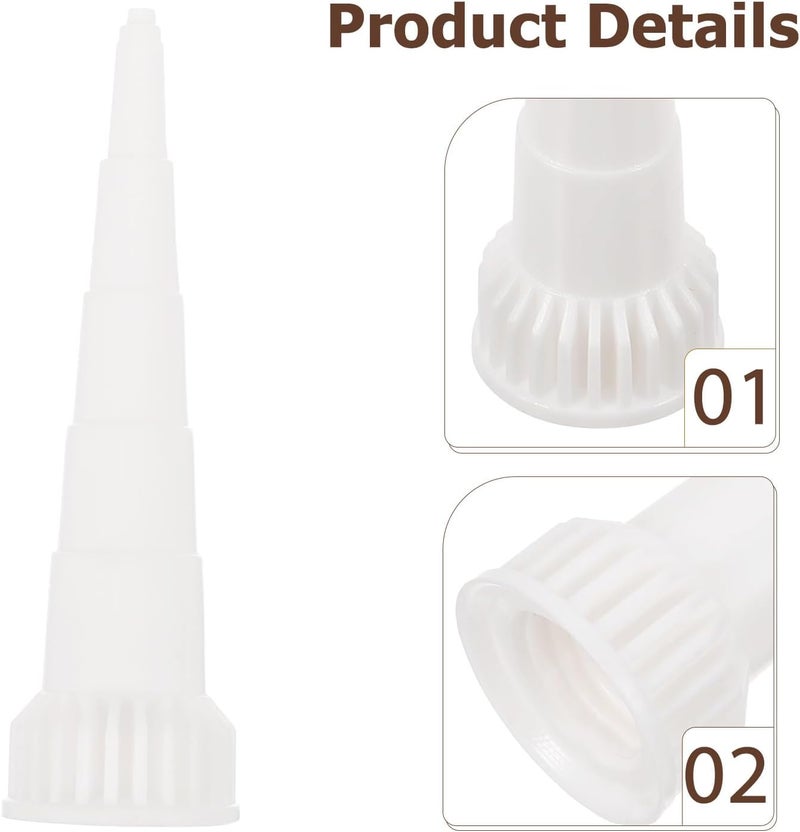 ABOOFAN 4pcs Caulking Nozzle Tips Set, Caulk Saving Caps with Tower-shaped Seal, Adhesive Applicator Nozzles for Precise Finishing and Extension in Home Repair - Image 3