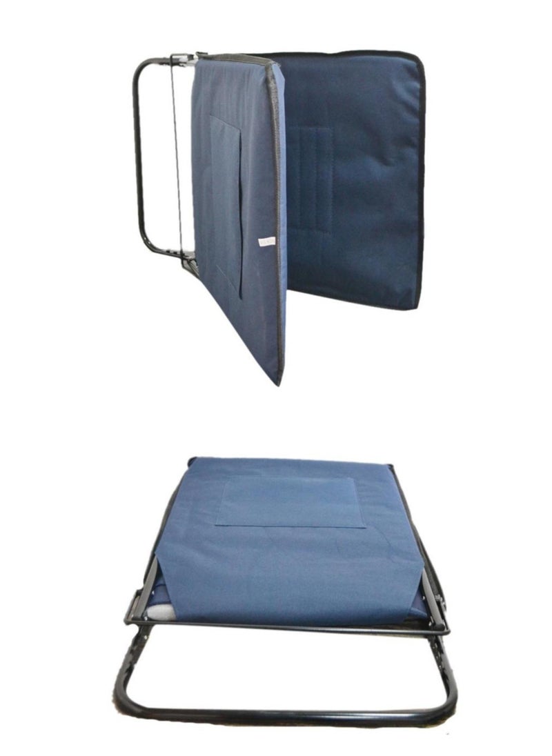 ALSAEED - A Portable Foldable Ground Chair Set For Trips and Camping Blue - Image 1