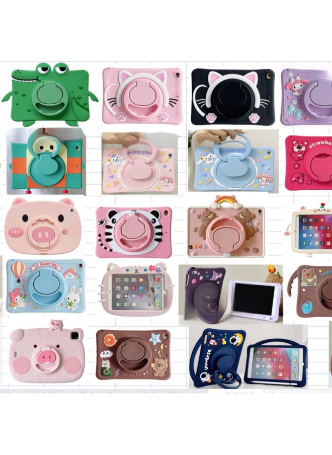Generic - 60 Spot For Samsung Tab A9 Protective Case Red Rice Redmi Pad SE 11 Protective Case-Color:Pen Slot Penguin-Applicable Model:ipad7/8/9-All 10.2 Inches - Image 1