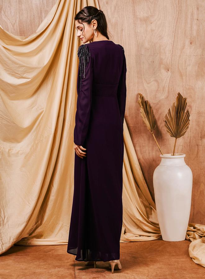 Mish Beaded Yoke A-Line Maxi Dress - Image 5