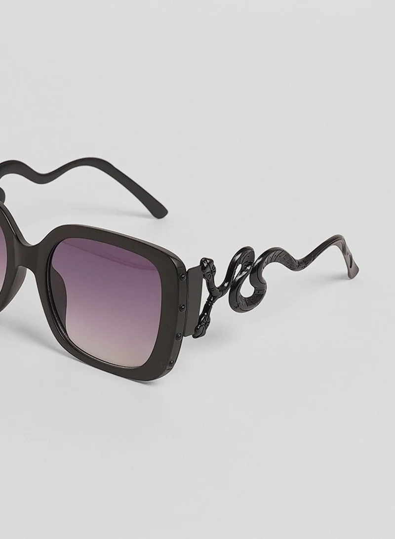 Haute Sauce The Serpent Butterfly Sunglasses - Onyx Black