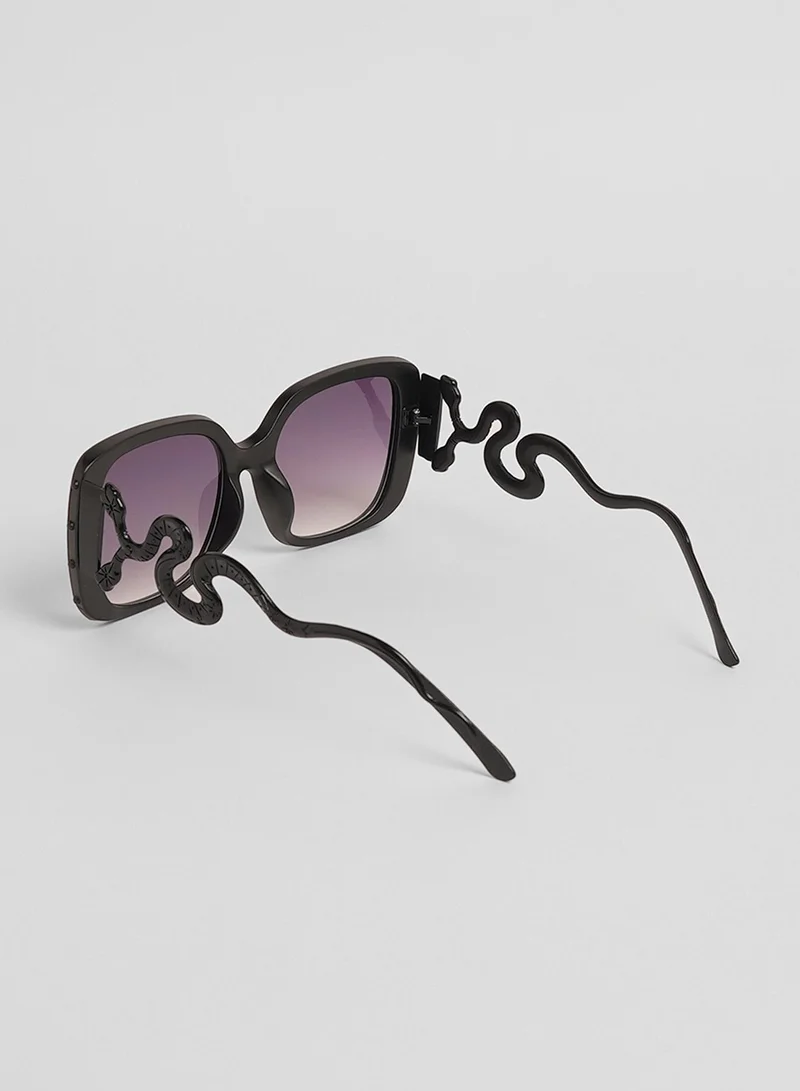 Haute Sauce The Serpent Butterfly Sunglasses - Onyx Black