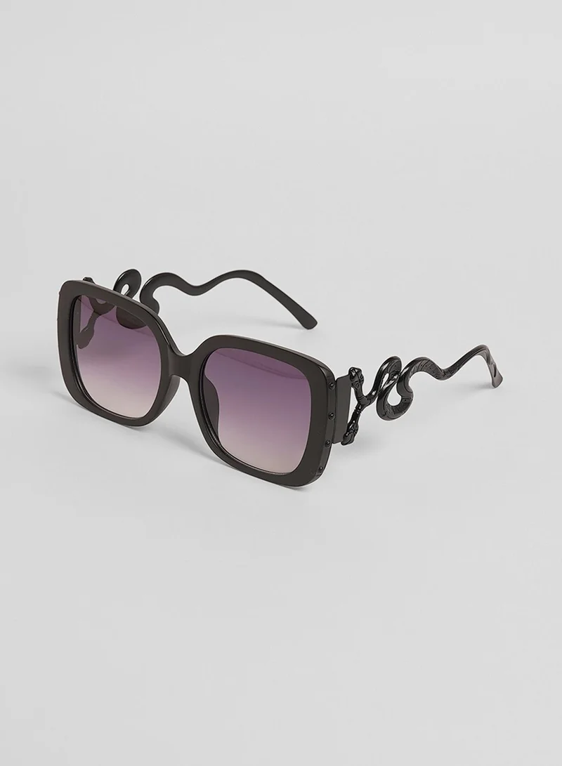 Haute Sauce The Serpent Butterfly Sunglasses - Onyx Black
