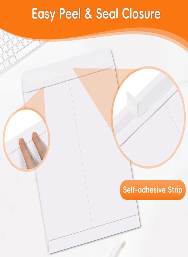 FloraSea 25 Pack Catalog Mailing Envelopes, 9 x 12 Inches Self-Seal White Manilla Envelopes for Mailing, Organize, storage, Home, Office Business - Image 3
