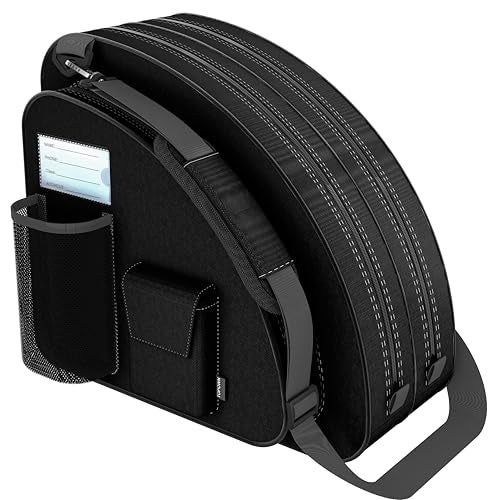 TOPOWN Premium Ice Skate Bag for Men & Women - Roller Skate Bag in Black & Rose Red - Image 2