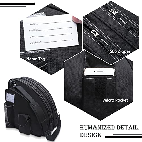 TOPOWN Premium Ice Skate Bag for Men & Women - Roller Skate Bag in Black & Rose Red - Image 5