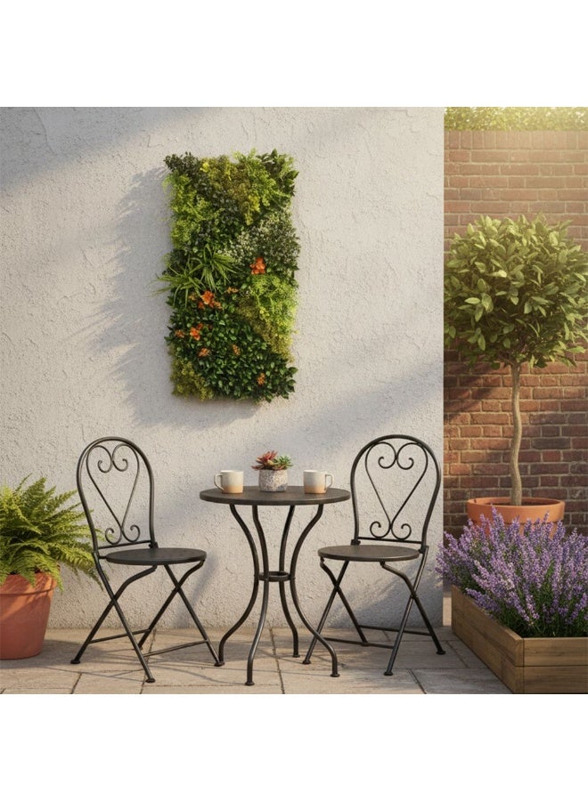 DANUBE HOME سياج صناعي – فواكه ذهبية – لوحة تحوط خضراء مزخرفة مزيفة مع لمسات صفراء – سياج خصوصية محمي من الأشعة فوق البنفسجية للحديقة، الفناء، الشرفة وديكور جدران المنزل 50x100 سم - Image 2