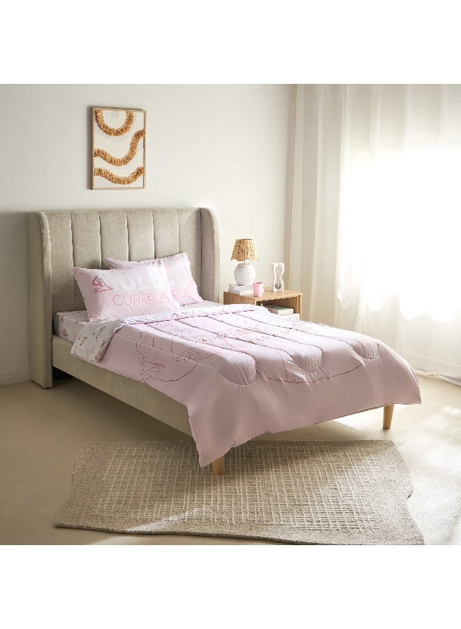 Home Box أميرة لا تتوقف عن الحلم مجموعة لحاف توأمي من قطعتين 160 × 220 سم - Image 2