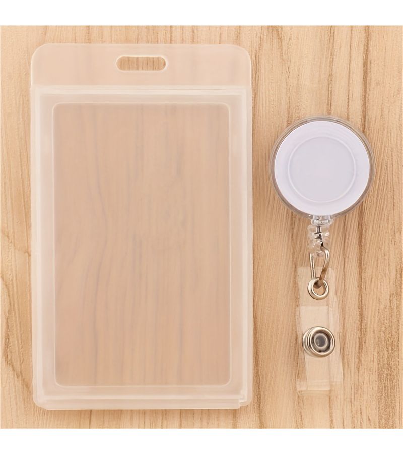 Purple 2D Transparent Card Sleeves with Pull Tab Set for Men Women Students - Image 2