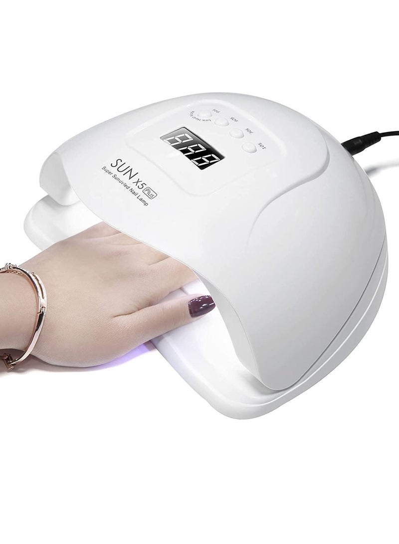 Sun Nail Dryer, UV Gel Nail Lamp 120W Gel Nail Polish LED UV Light Professional Nail Art Tools Accessories with 3 Timer Setting 30/60/90S, Senor For Gel Nails and Toe Nail Curing - Image 1