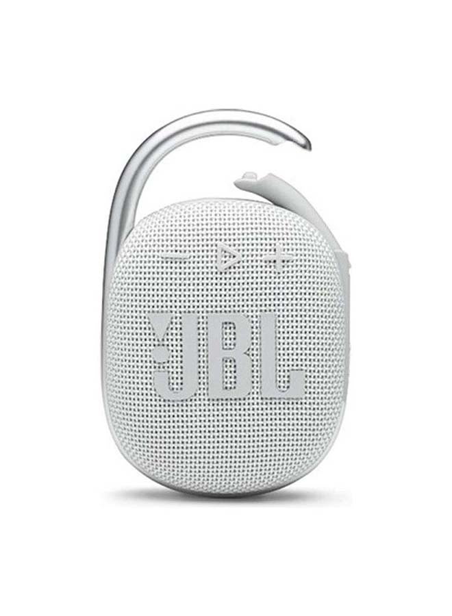 JBL Clip 4 Portable Bluetooth Speaker White - Image 1