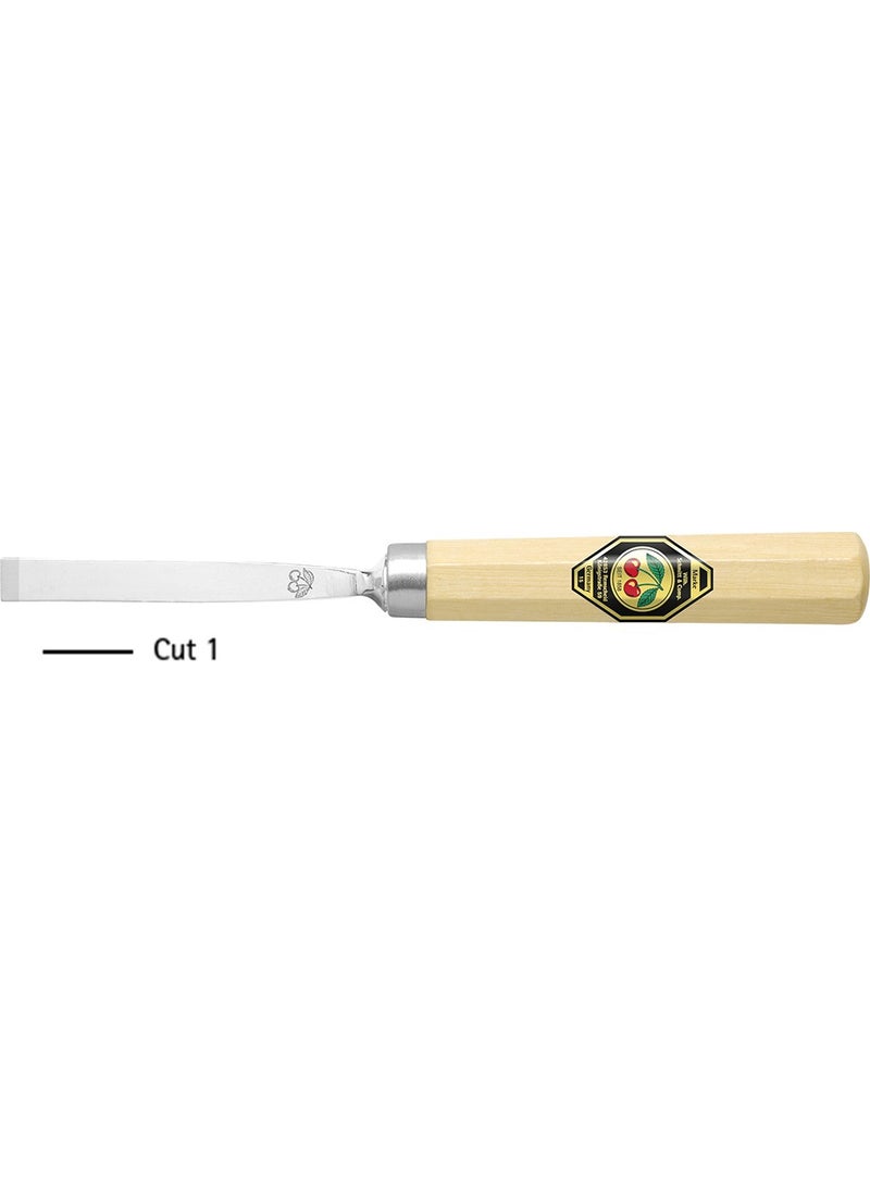 KIRSCHEN Two Cherries Flat Blade Carving Chisel Short Cut1 8 mm  - Image 2